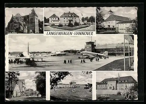AK Langenhagen-Hannover, Flughafen, Mittelschule und Rathaus
