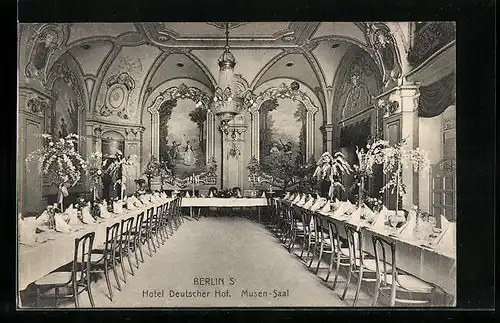 AK Berlin-Kreuzberg, Hotel Deutscher Hof, Musen-Saal