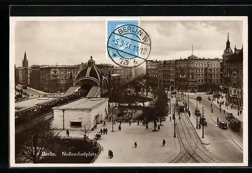 AK Berlin-Schöneberg, Strassenbahn am Nollendorfplatz