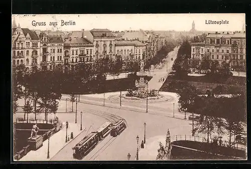 AK Berlin-Tiergarten, Strassenbahn auf dem Lützowplatz