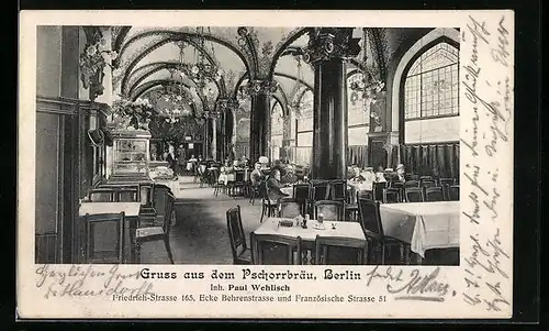 AK Berlin, Gasthaus Pschorrbräu, Friedrich-Strasse 165