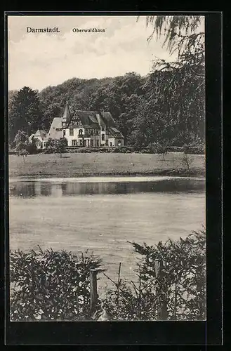 AK Darmstadt, Wasserpartie am Oberwaldhaus