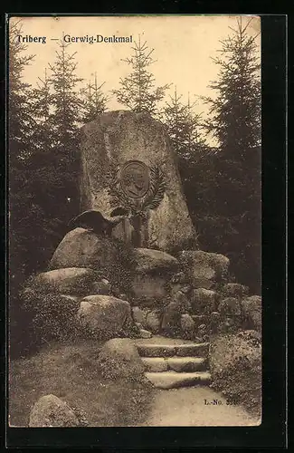 AK Triberg, Gerwig-Denkmal