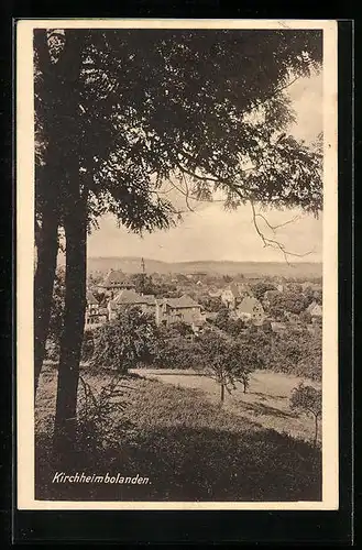 AK Kirchheimbolanden, Blick von einem Hügel auf den Ort