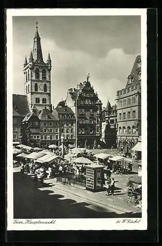 AK Trier, Geschäftiges Treiben auf dem Hauptmarkt