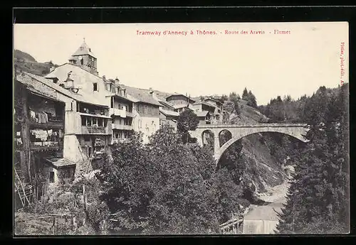 AK Annecy, Tramway d`Annecy à Thônes, Route des Aravis, Flumet