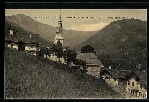 AK Hauteluce, Panorama et le Mont Blanc