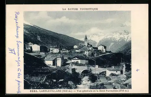 AK Lanslevillard, Vue générale et la Dent Parrachée