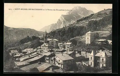 AK Saint-Michel-de-Maurienne, Panorama et le Perron des Encombres