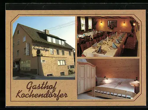 AK Braunsbach, Gasthof Kochendörfer, Geislinger Str. 8, Innenansichten