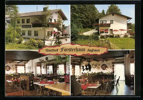 AK Oberrot-Jaghaus, Gasthaus Försterhaus, Innenansichten