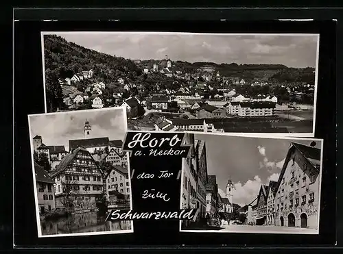 AK Horb a. Neckar, Teilansicht, Ortspartie, Strassenpartie