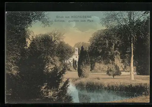 AK Ascheberg, Schloss vom Park aus gesehen