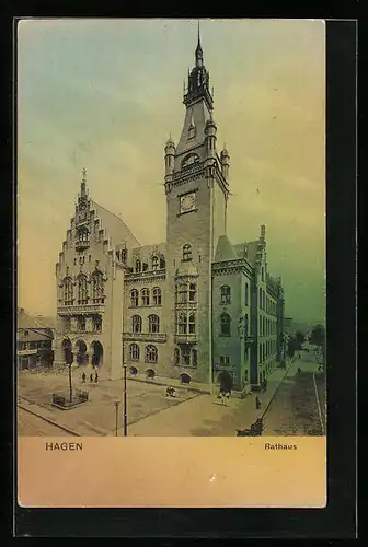 AK Hagen, Blick auf das Rathaus