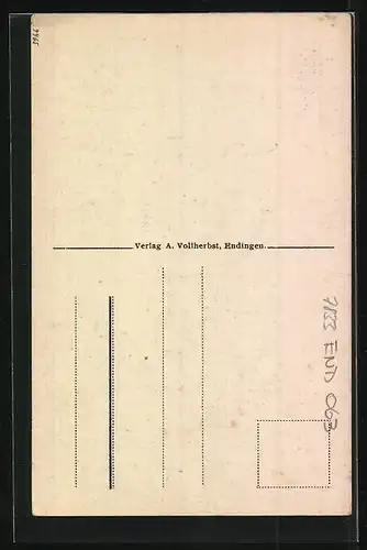AK Endingen, an der Kirche in der Altstadt