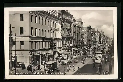 AK Berlin, Friedrichstrasse Ecke Leipziger Strasse