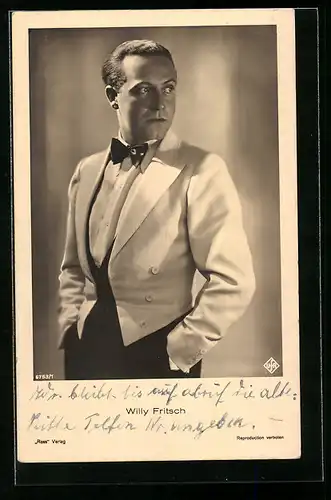 AK Schauspieler Willy Fritsch im Anzug