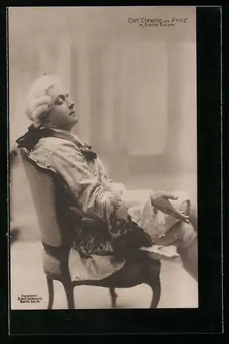AK Schauspieler Carl Clewing als Prinz