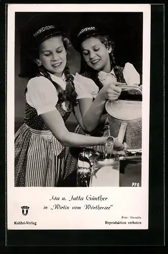 AK Schauspielerinnen Isa und Jutta Günther im Kostüm