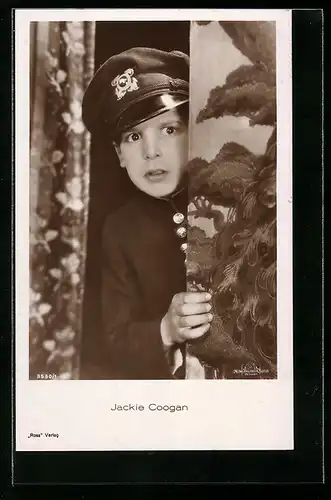 AK Schauspieler Jackie Coogan mit verschrecktem Blick