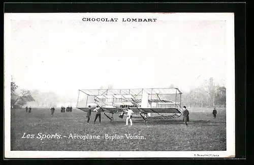 AK Les Sports, Aeroplane-Biplan Voisin