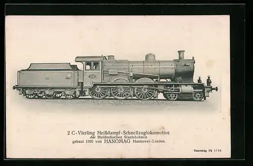 AK Heissdampf-Schnellzuglokomotive mit Ventilsteuerung der Oldenburgischen Staatsbahnen, HANOMAG