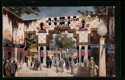 AK London, Wembley, British Empire Exhibition 1924, Entrance to Amusement Park