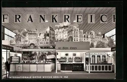 AK Berlin, Internationale Grüne Woche 1963, Stand von Frankreich