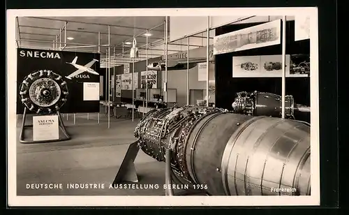 AK Berlin, Deutsche Industrie Ausstellung 1956, Stand von Frankreich