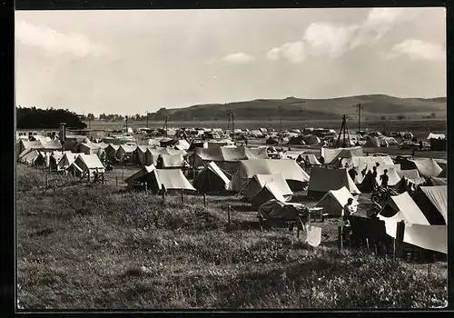 AK Lobbe /Rügen, Ansicht vom Zeltplatz
