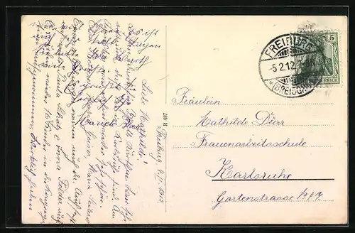 AK Freiburg i. Br., Anblick des Lehrerseminars