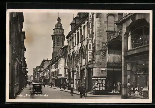 AK Landau /Pfalz., Blick in die Marktstrasse