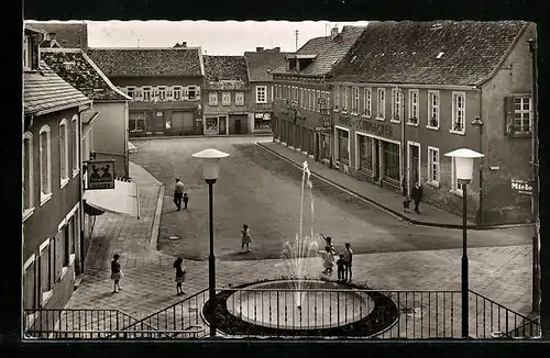 AK Grünstadt, Blick auf das Geschäft Möbel Schumacher