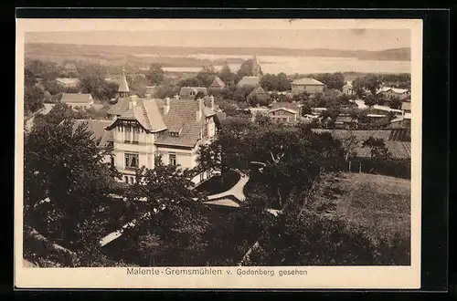 AK Malente-Gremsmühlen, Blick vom Ort vom Godenberg