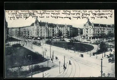 AK Berlin, Savignyplatz aus der Vogelschau