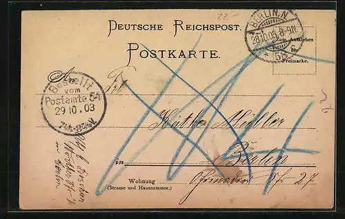 Lithographie Berlin, Blick zum Rathaus, Königstrasse