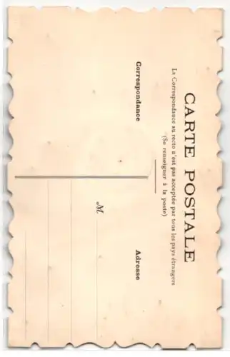 Oblaten-AK Fisch auf dem Teller mit Besteck