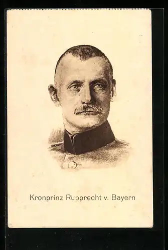 AK Kronprinz Rupprecht von Bayern, Kopfportrait