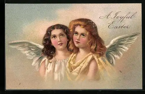 AK Osterengel wünschen A Joyful Easter