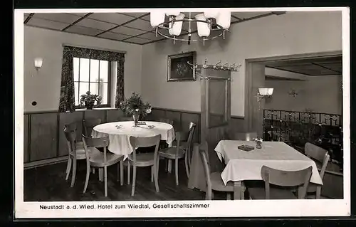 AK Neustadt /Wied, Hotel zum Wiedtal, Gesellschaftszimmer