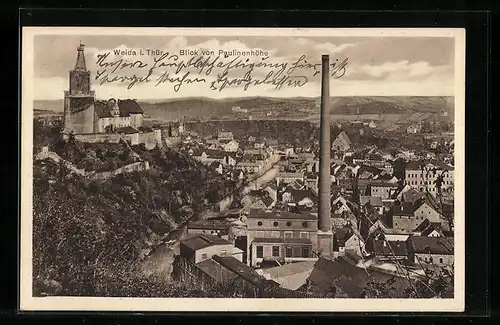 AK Weida /Th., Blick von Paulinenhöhe