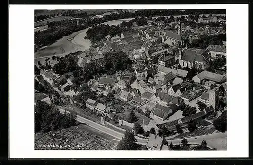 AK Landsberg /Lech, Fliegeraufnahme der Stadt