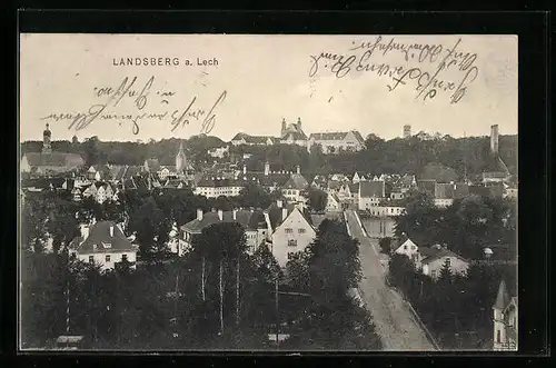 AK Landsberg /Lech, Teilansicht von oben