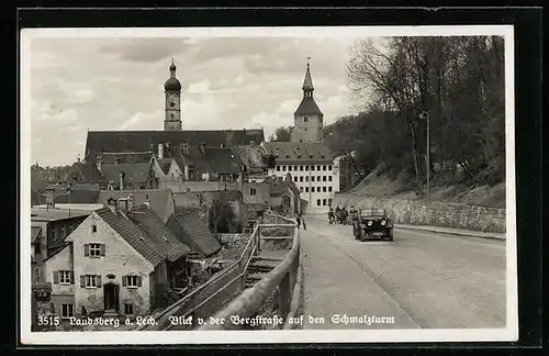 AK Landsberg a. L., Bergstrasse mit Schmalzturm