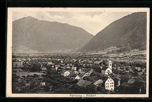 AK Felsberg-Altdorf, Dorf mit Blick ins Tal