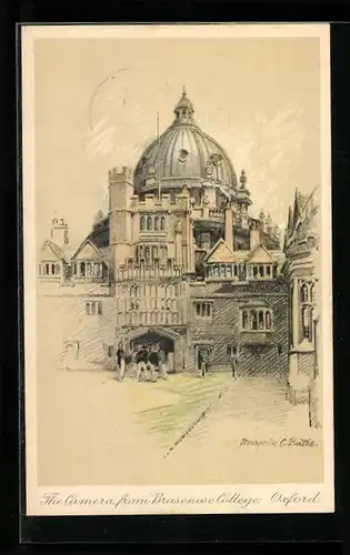 Lithographie Oxford, The Camera from Brasenose College