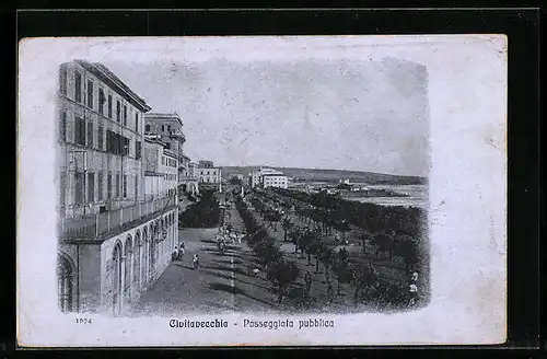 AK Civitavecchia, Passeggiata pubblica