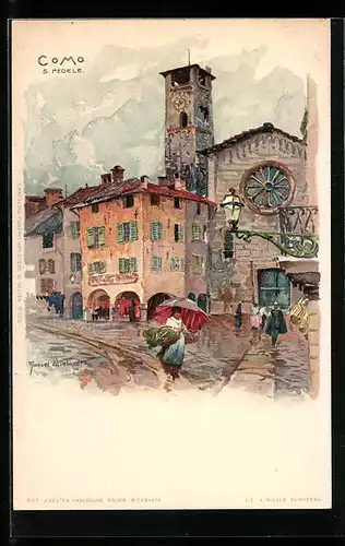 Lithographie Como, S. Pedele