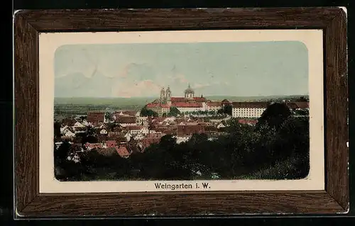 AK Weingarten i. W., Panorama der Stadt