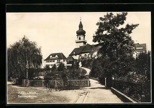 AK Aalen, Blick zur Salvatorkirche